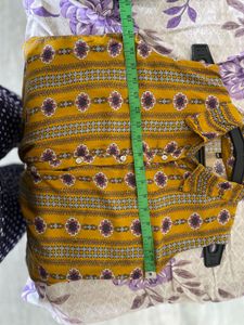 Sleeveless Mustard Floral Print Shirt