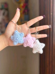 Crochet Star Sling Bag - Pink &amp; Yellow