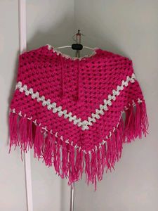 New Handmade Kids' Poncho(FREE FLOWER CLIP)