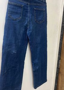 Classic High-Waisted Blue Denim Jeans