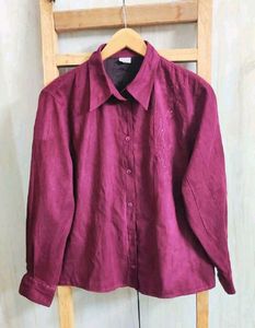 Burgundy Button-Down Shirt size-42