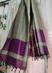 Elegant Grey & Purple Dupatta
