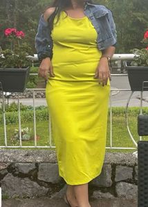 Neon Yellow Slip Dress