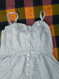 Light Blue Button-Down Summer Dress