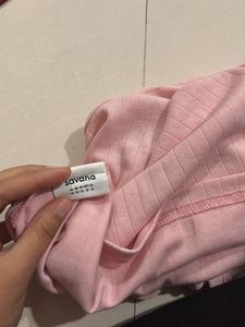 Cute Pink Ribbed Tank Top