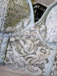 Light Blue Lace Bralette Top