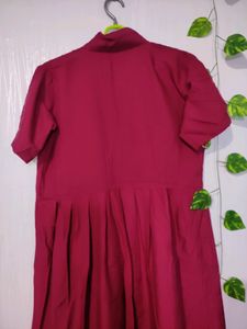 Red Button Dress