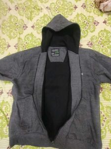 Men's Grey Zip-Up Hoodie