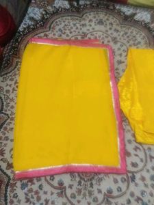 New Yellow Embroidered anarkali long suit set