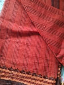 Bengal Cotton Saree with Striped Pattern