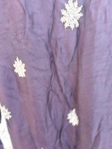 Hand Work Dark Purple Color Ethnic Gown