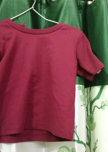 Maroon Crew Neck T-Shirt