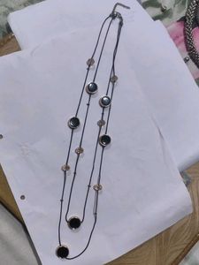 Elegant Black Layered Pendant Necklace