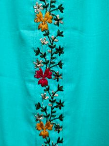 Print + Embroidery Kurta Set
