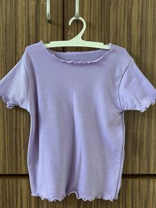 Cute Lavender Lettuce Trim Top