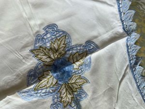 Embroidered Blue-white Pillow Covers (Set of2)