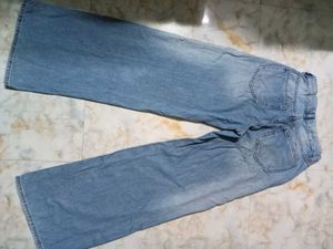 Light Wash Wide Leg Denim Jeans