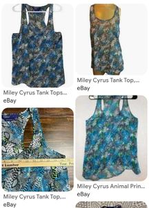 Blue &amp; Green Abstract Tank Top
