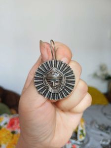 Brass Unique Tribal Face Earrings