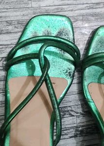 Green Strappy Sandals