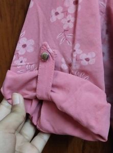Pink Floral Print Top kurti