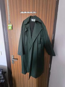 Classic Long Green Trench Coat