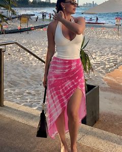 h:ours☀️Beachy🌷Tie-Dye Wrap Skirt