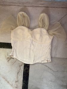 white corset top