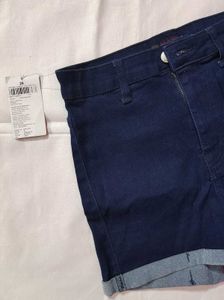 Dark Blue Denim Shorts