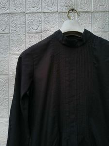 New with tag Elegant Black Pleated Blouse