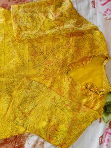 Beautiful Yellow Printed Kurta