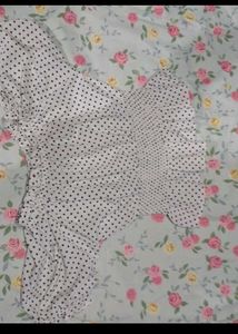 Vintage Polka Dot Puff Sleeve Top
