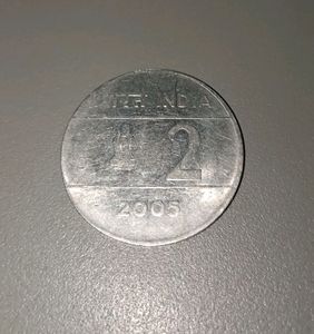 Rs 2 Of 2005 - Cross Mark, Kolkata Mint