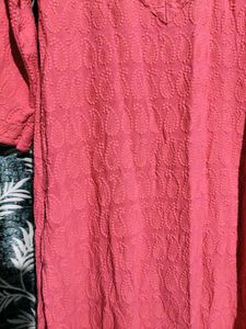 Pink heavy Work kurti