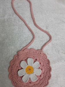 Crochet Daisy Circle Bag