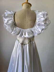 Vintage White Ruffle Dress
