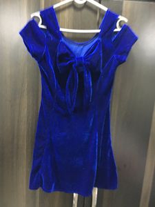Blue Velvet Dress