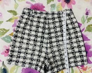 Chic Plaid Tweed Shorts