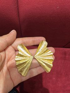 Unique Gold Fan Earrings