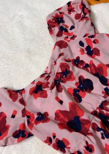 Floral Print Tiered Mini Dress