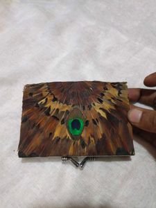 Unique Feather Clutch Purse