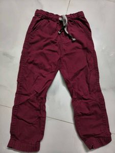 Maroon Jogger Pants for Boys