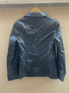 Classic Black Leather Blazer