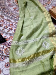 Elegant Light Green Embroidered dupatta