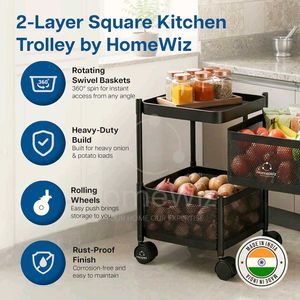 HomeWiz Square Kitchen Rack 2- Layer | Lifetime Us