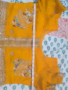 Yellow Embellished Ethnic Gown