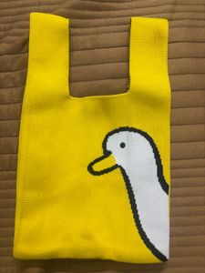 Yellow Duck Knit Tote Bag