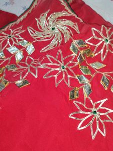Handmade Gota Patti saree