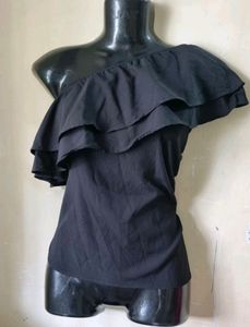 Black Onesided Top