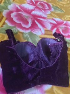 Velvet Bra Top - Rich Purple